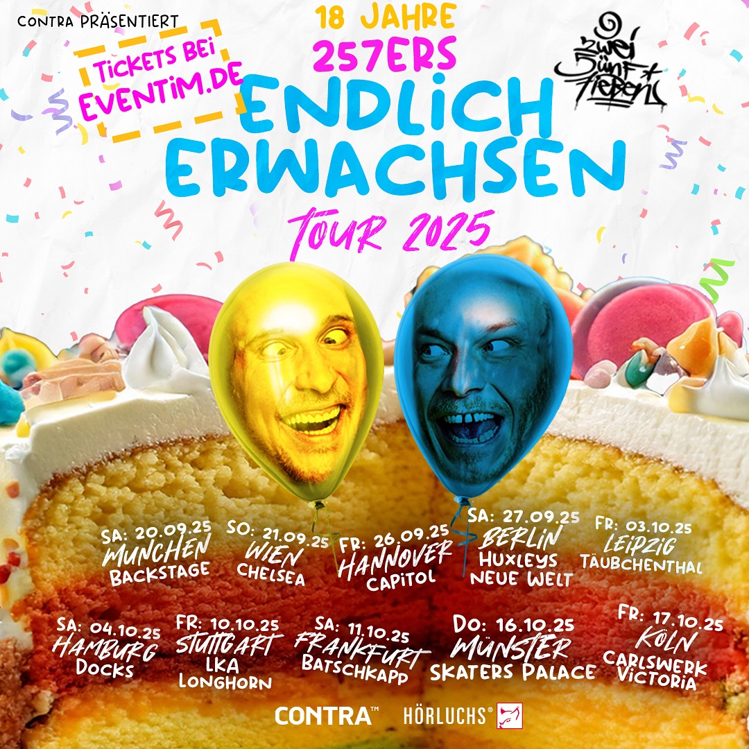 257ers Endlich erwachsen Tour Poster 2025